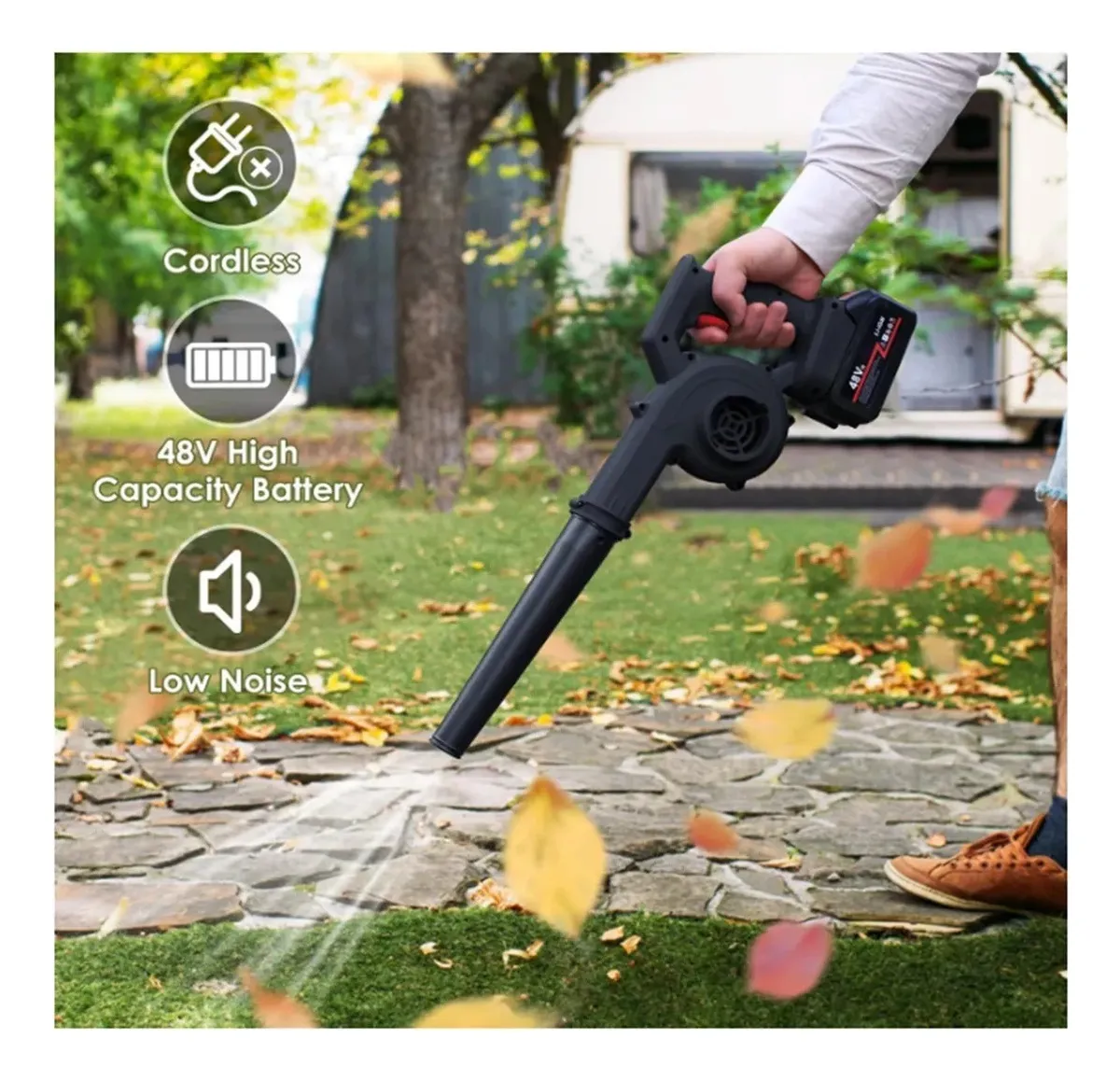 Pistola Maquina Sopladora Doble Batería